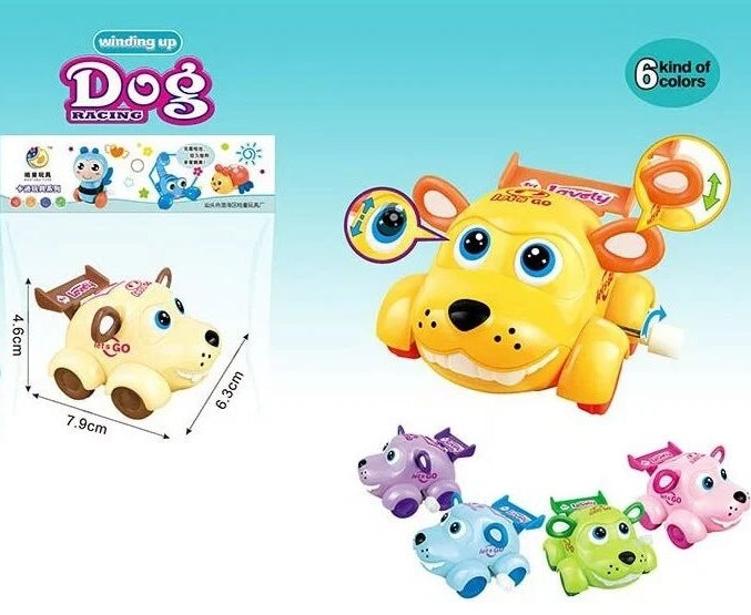 Toys 6628 Wind-Up Dog Car Toy