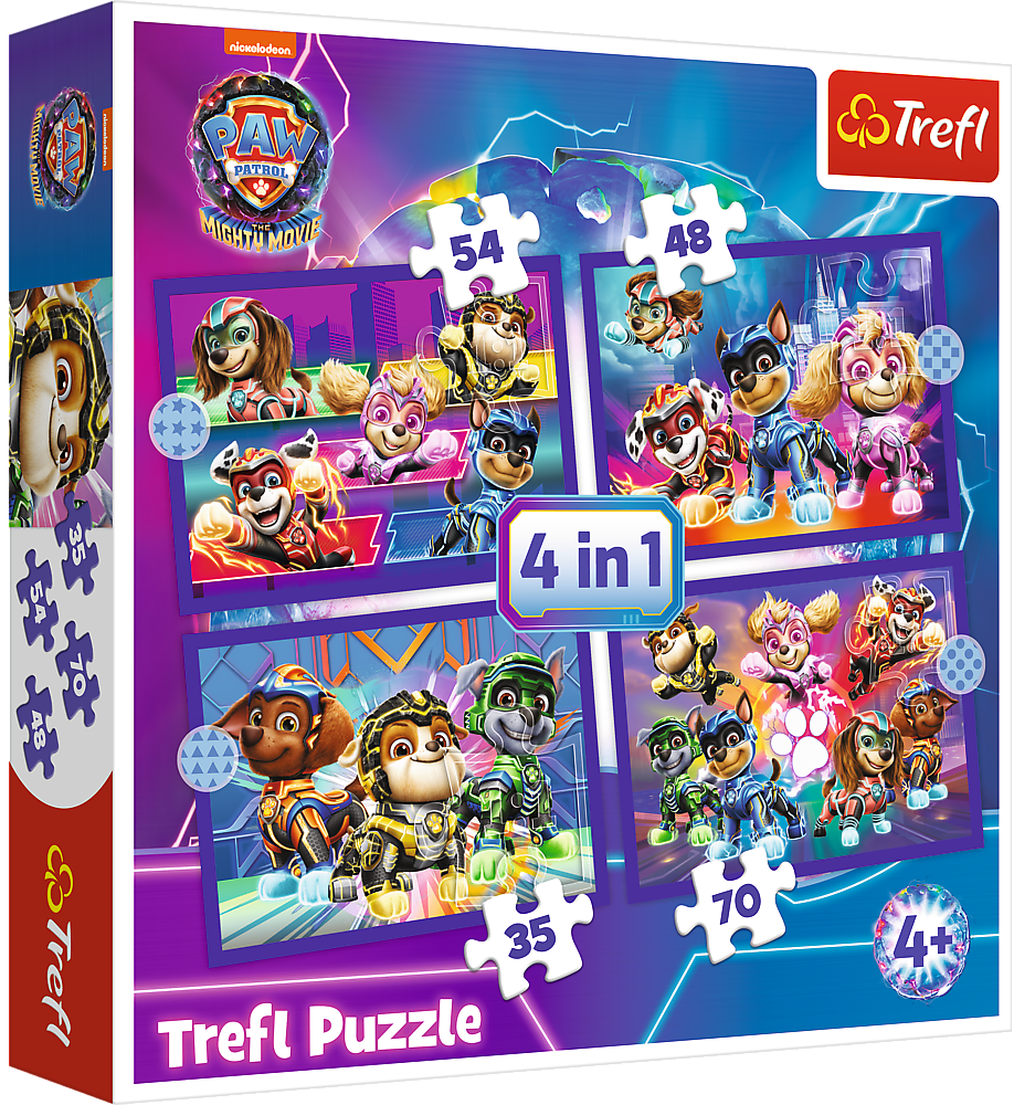 Trefl 34621 Paw Patrol Rescue Heroes 4-in-1 Puzzle