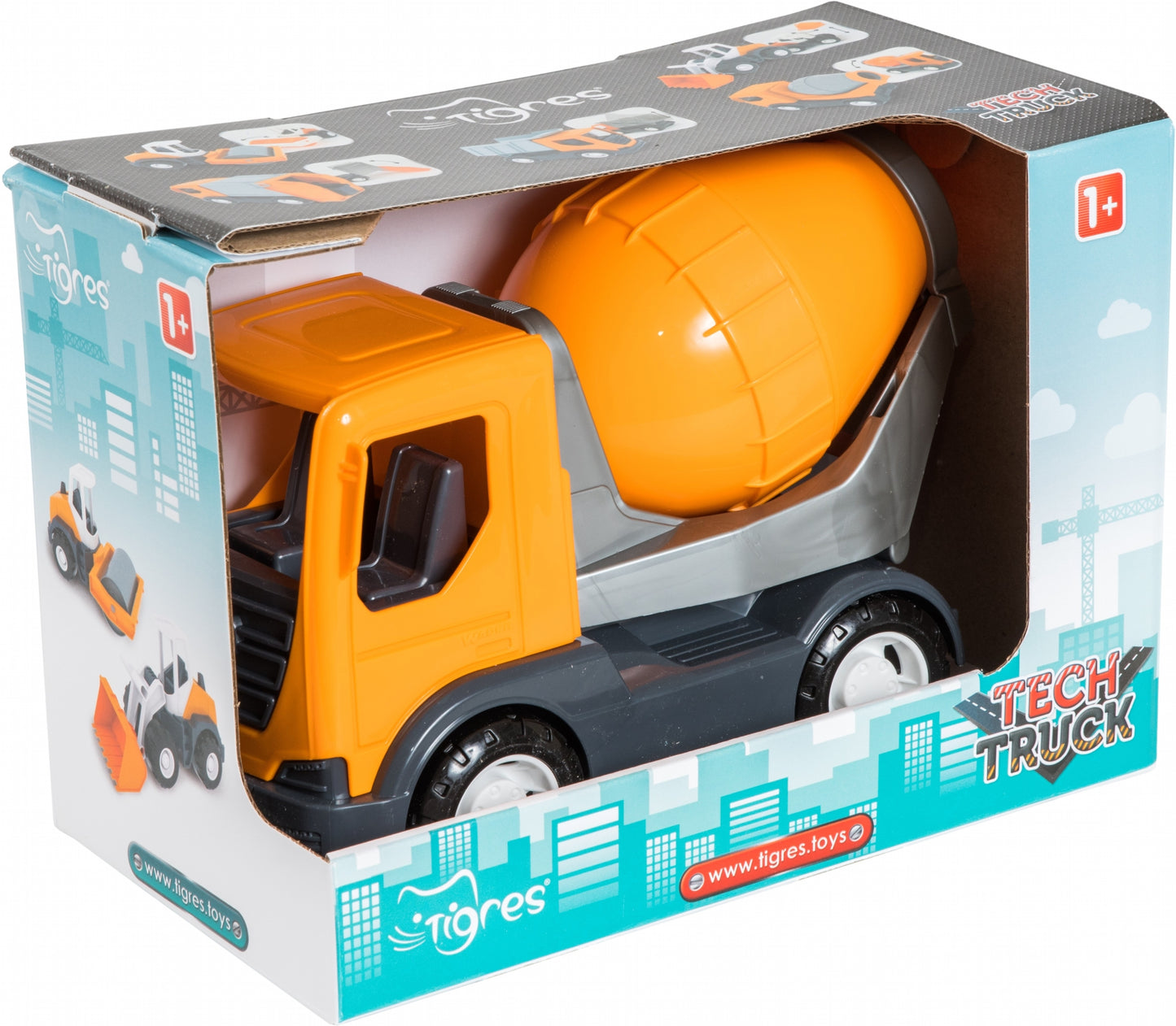 Tigres Tech Truck 39477 Toy Concrete Mixer in Box - Image 2