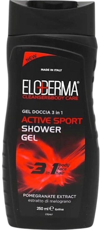 Eloderma Active Sport Men's 3-in-1 Shower Gel, 250 mL
