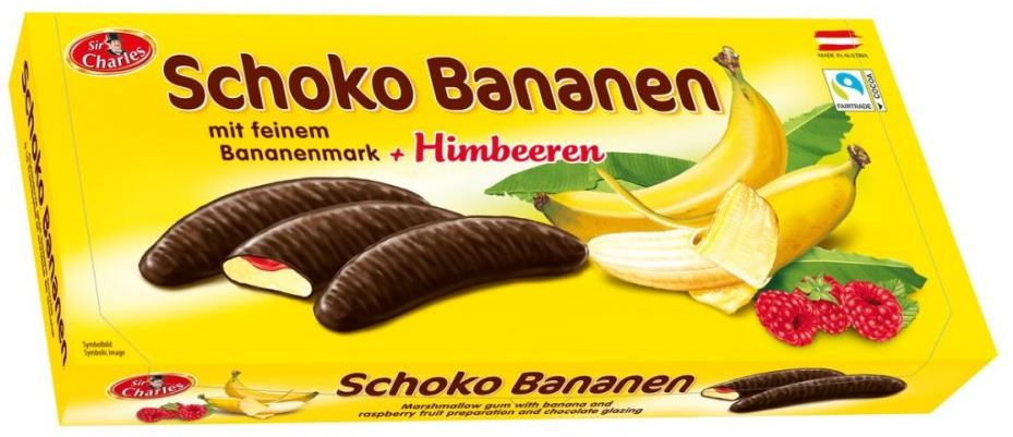 Sir Charles Chocolate Banana & Raspberry Candy, 300 g