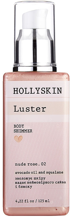 Hollyskin Luster Nude Rose 02 Body Shimmer, 125 mL