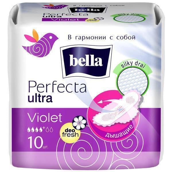 Bella Perfecta Ultra Violet Deo Fresh Sanitary Pads, 10 pcs