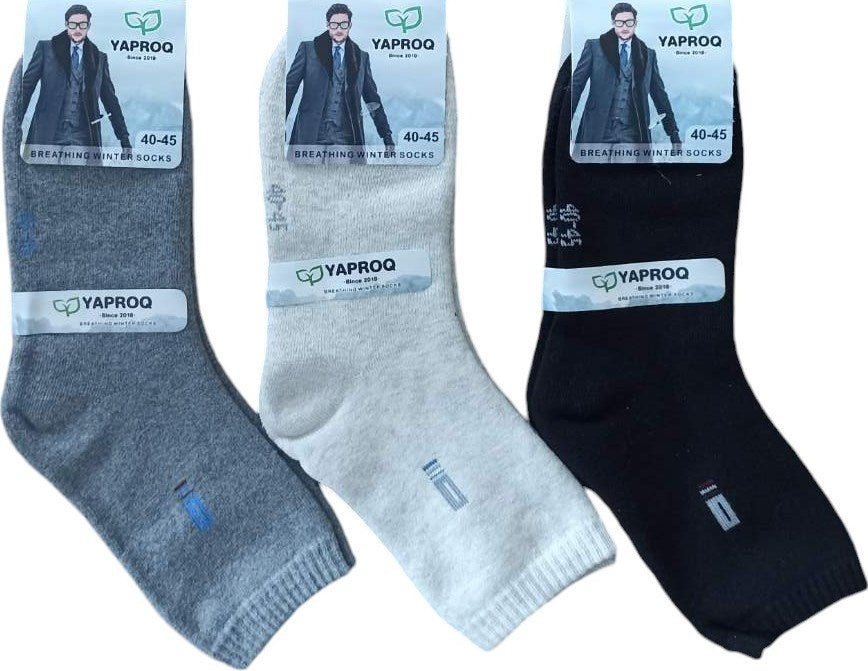 Yaproq 901 Men's Terry Long Socks, Size 40-45
