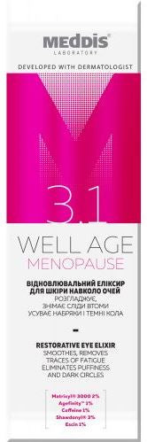 Meddis Well Age Menopause Restorative Eye Contour Elixir, 30 mL