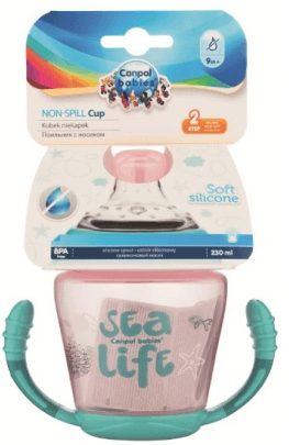 Canpol Babies 56/501 Pink Kids Soft-Spout Sippy Cup, 230 mL - Image 2