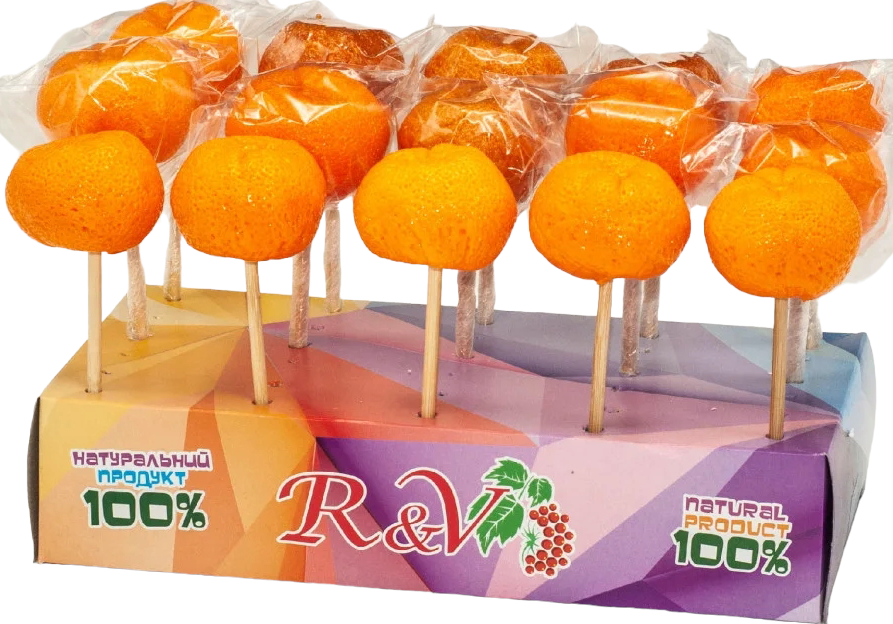 R&V 3D Mandarin Lollipop, 60 g