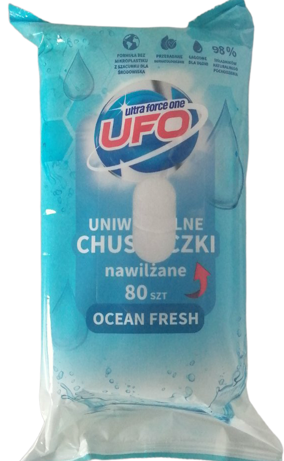 UFO Ocean Fresh Cleaning Wet Wipes, 80 pcs