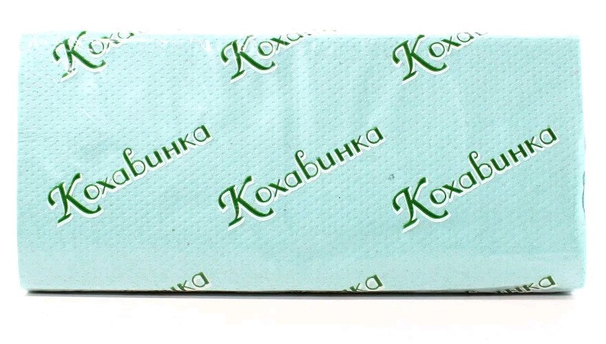 Kokhavynka V-Fold Green Recycled Paper Towels, 23 x 25 cm