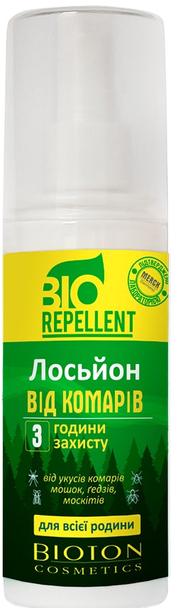 Bioton Cosmetics Bio Repellent Mosquito Lotion, 3-Hour Protection, 100 mL