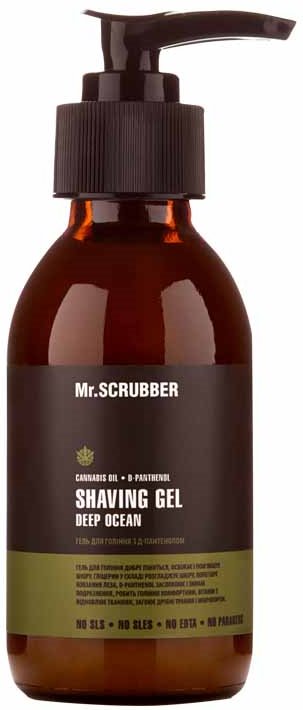 Mr. Scrubber Man Deep Ocean Shaving Gel, 125 mL