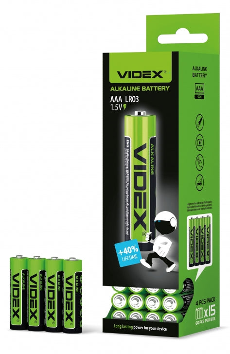 Videx LR03 AAA Alkaline Battery, 1 pc