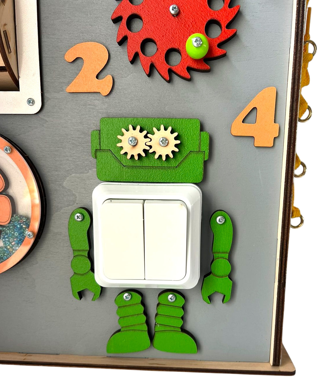 Gray Busy Cube with Robot, 30 x 30 cm - Image 4