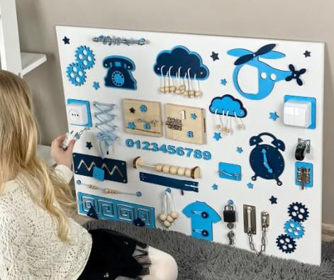 Blue Busy Board, 60 x 80 cm - Image 2