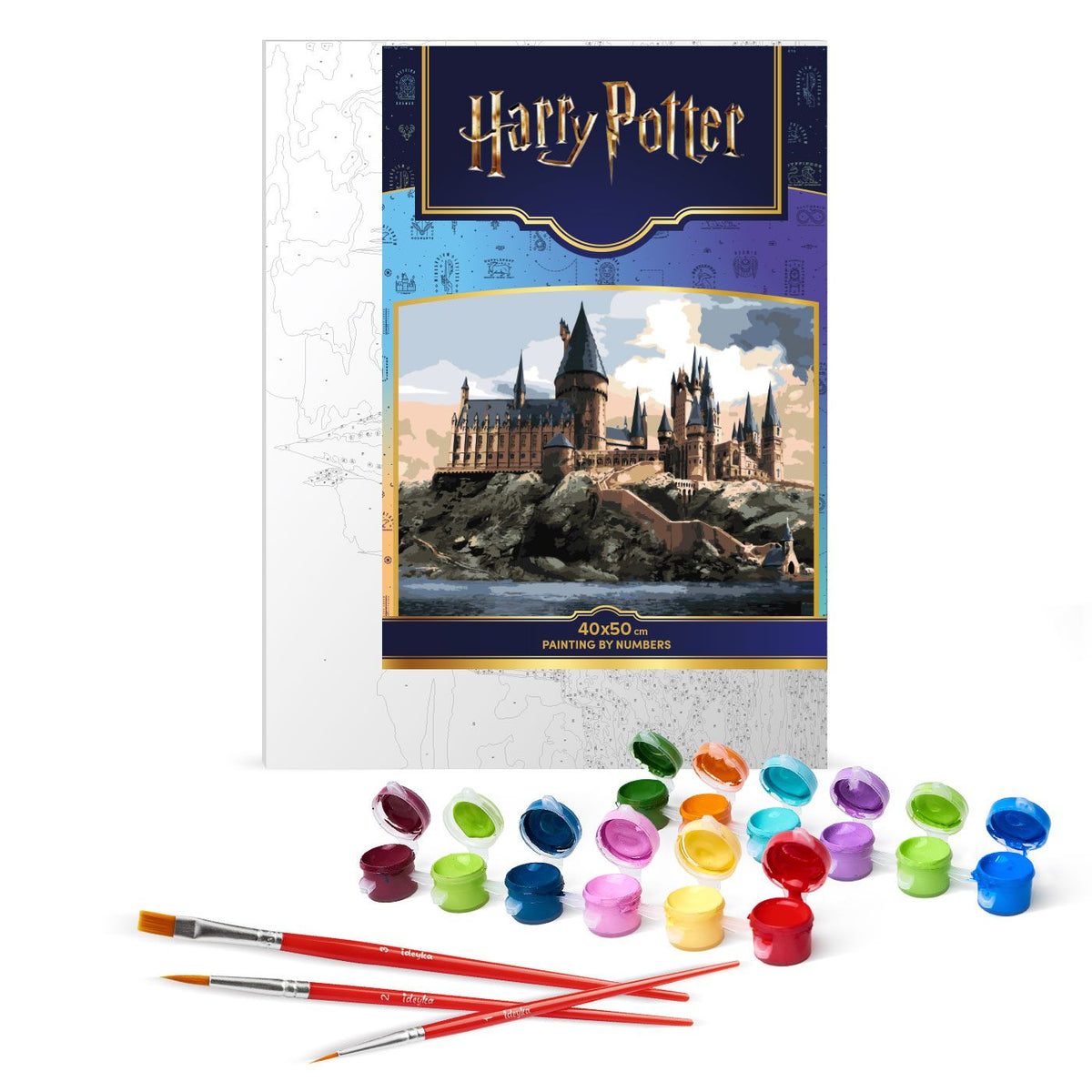 Ideyka KNO6432 Harry Potter: Hogwarts by Day Paint-by-Number Set, 40 x 50 cm - Image 2