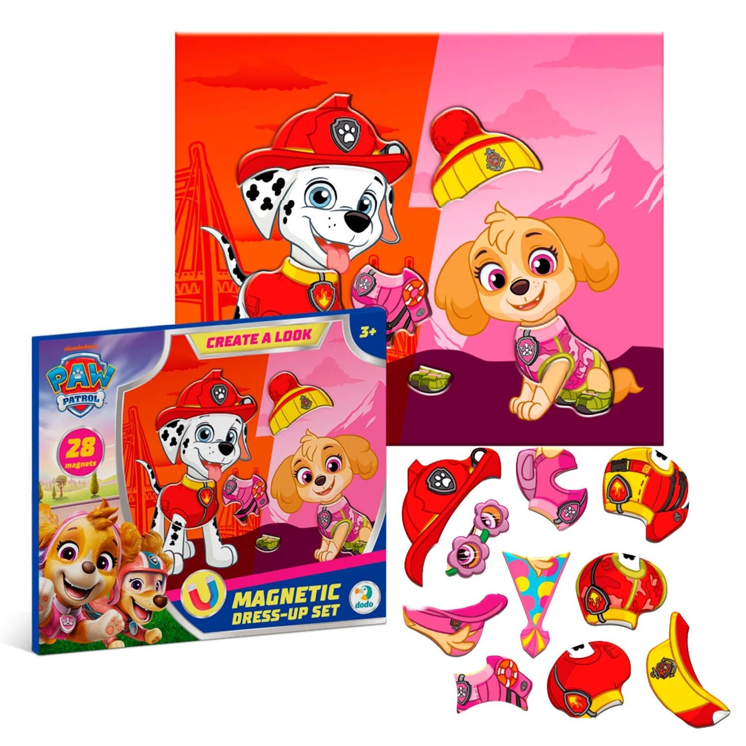 Dodo 200699 Paw Patrol Marshall & Skye Magnetic Dress-Up Game