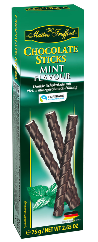 Maitre Truffout Mint Flavour Chocolate Sticks, 75 g