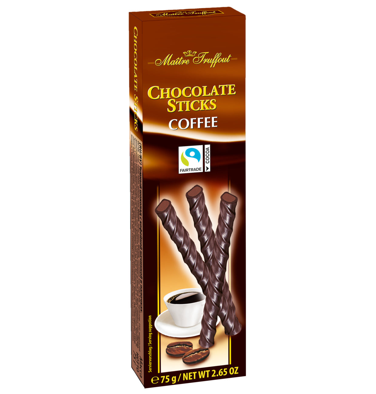 Maitre Truffout Coffee Chocolate Sticks, 75 g