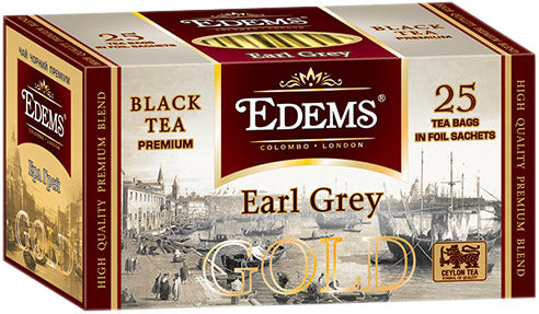 Edems Earl Grey Gold Black Tea, 25 Bags, 50 g