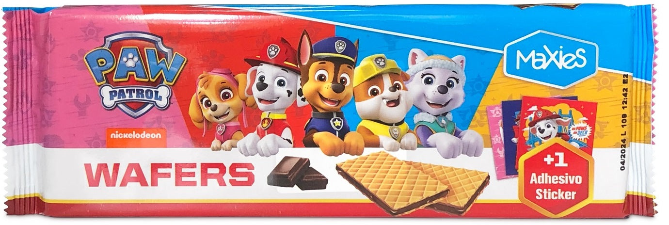 Maxies Paw Patrol Wafers with Chocolate Cream Filling, 150 g