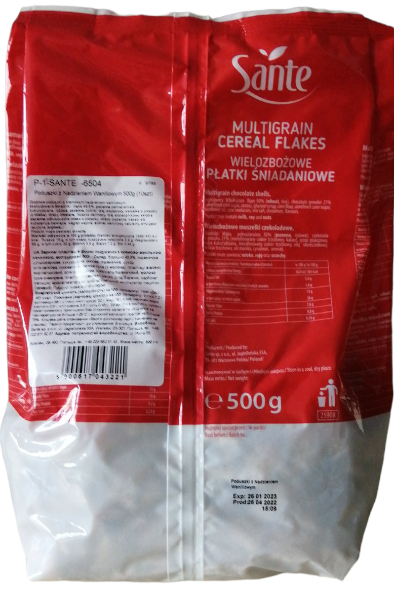 Sante Cream & Vanilla-Filled Cereal Pillows, 500 g - Image 2