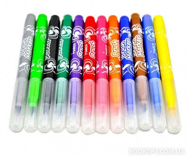 Marco 1633-12PB Watercolor Brush Marker Set, 12 Colors - Image 3