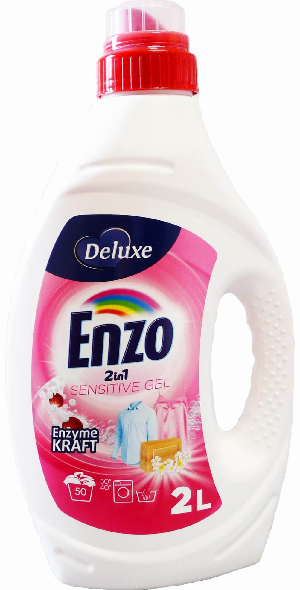 Deluxe Enzo 2-in-1 Sensitive Laundry Detergent Gel, 50 Loads, 2 L
