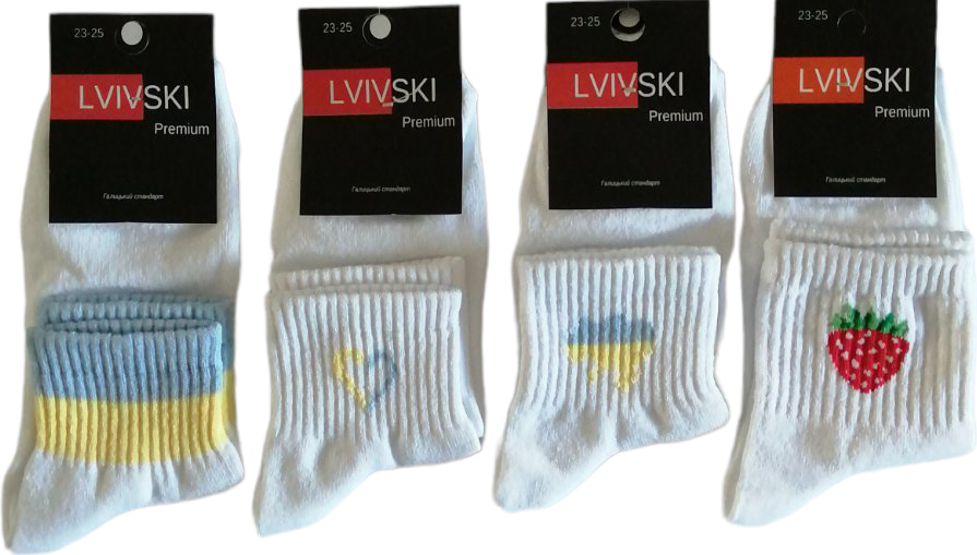 Lvivski Premium Women's Mid-Crew Printed Socks, Size 23-25