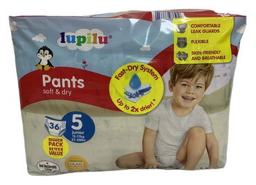 Lupilu Soft & Dry 5 Baby Pull-Up Diaper Pants, 36 pcs, 12-17 kg - Image 2