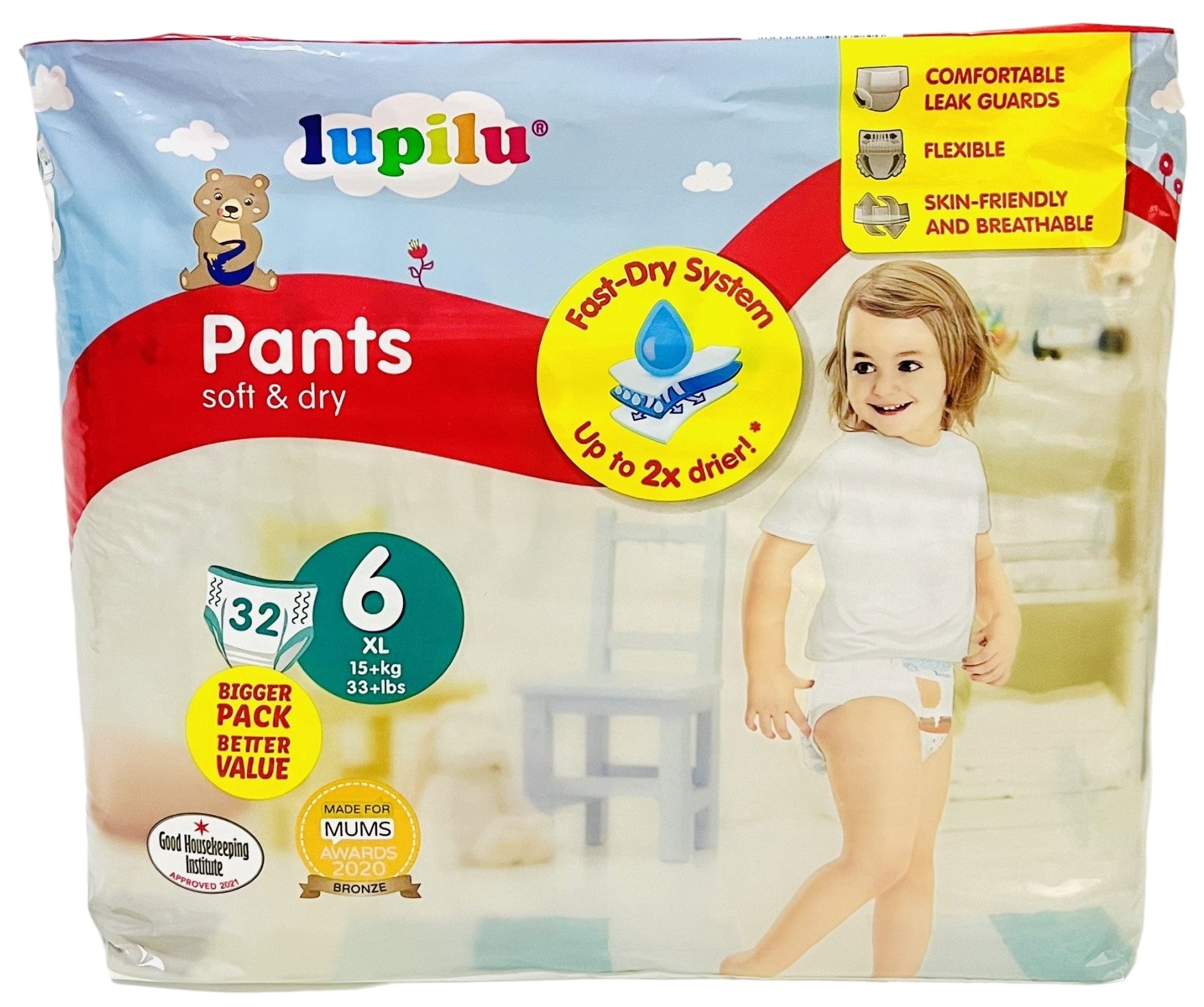 Lillydoo Size 5 Manufacturing Defect Baby Pull-Up Diaper Pants, 32 pcs