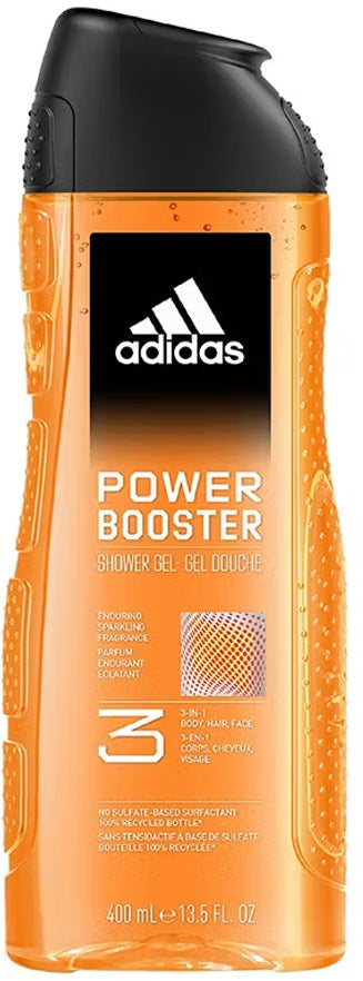 Adidas Power Booster Men's 3-in-1 Shower Gel, 400 mL