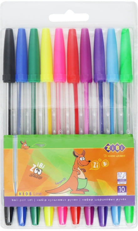 ZiBi ZB.2012 Ballpoint Pen Set, 10 Colors