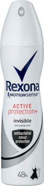 Rexona Antibacterial Invisible Black & White Women's Deodorant Spray, 150 mL