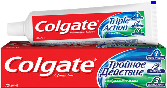 Colgate Triple Action Toothpaste, 100 mL