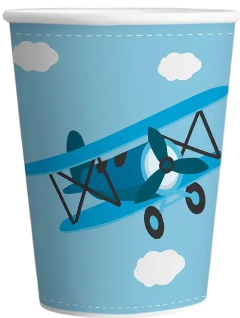 Airplane Paper Cups, 250 mL, 10 pcs