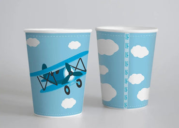 Airplane Paper Cups, 250 mL, 10 pcs - Image 2
