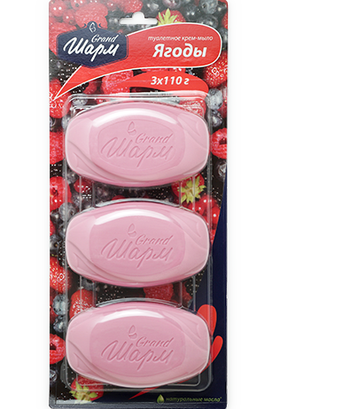 Sharm Berries Cream Bar Soap, 3 x 110 g