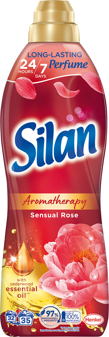 Silan Aromatherapy Sensual Rose Fabric Softener, 770 mL