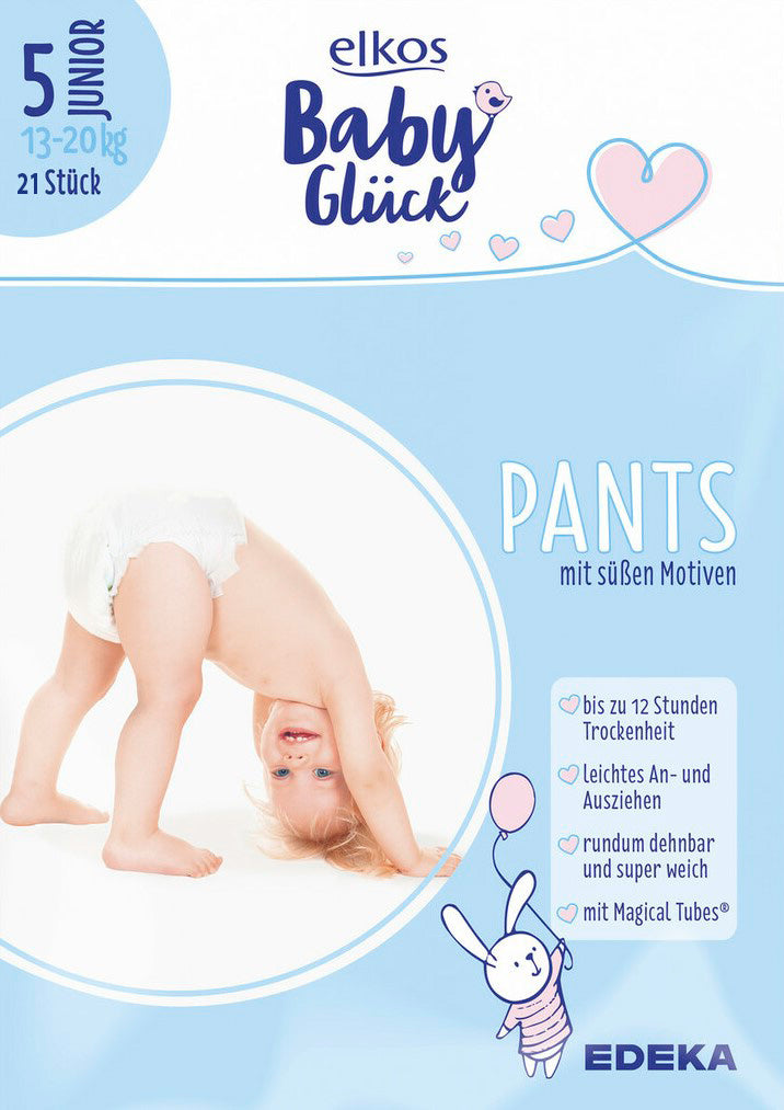Elkos Baby Glück Size 5 Baby Pull-Up Diaper Pants, 13-20 kg, 21 pcs