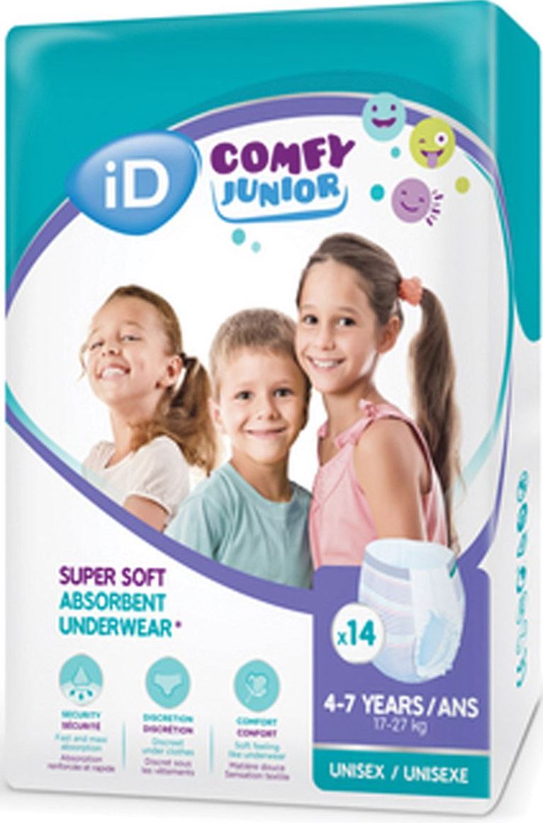 iD Comfy Junior Size 5 Pull-Up Diaper Pants, 17-27 kg, 14 pcs