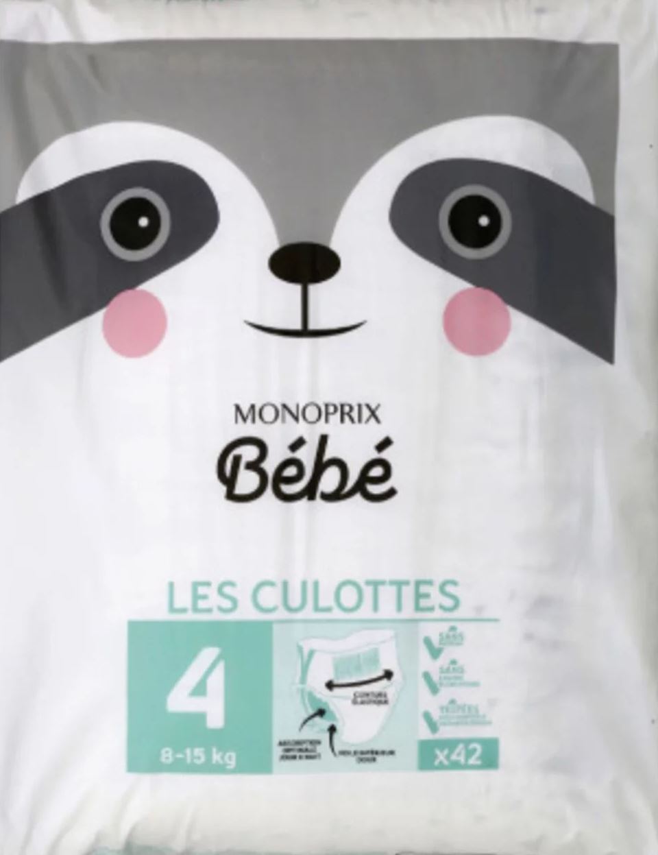 Monoprix Bebe Size 4 Baby Pull-Up Diaper Pants, 8-15 kg, 42 pcs