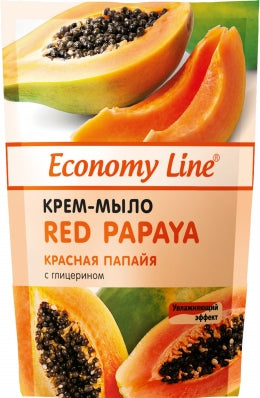 Economy Line Red Papaya Liquid Cream Hand Soap Refill Pouch, 460 g