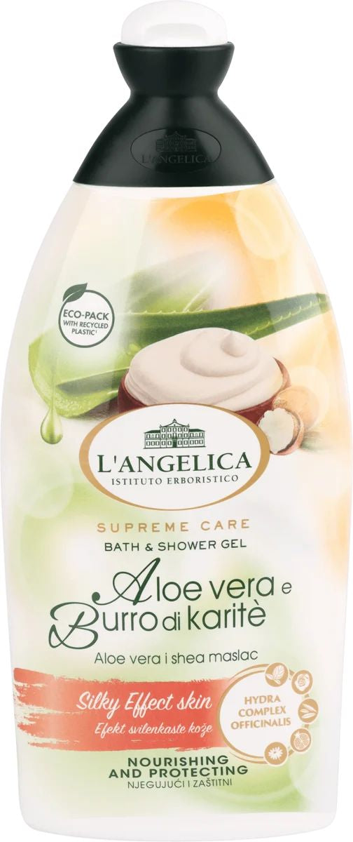 L'Angelica Aloe Vera & Shea Butter Shower Gel, 500 mL