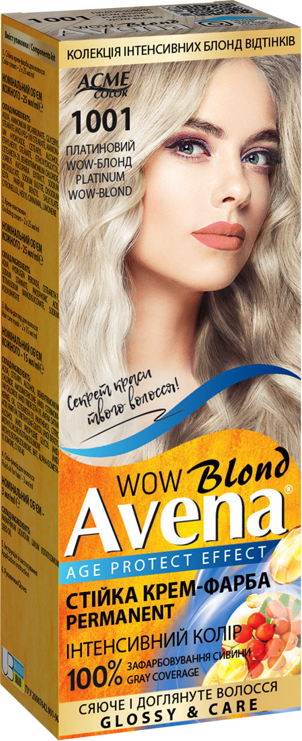 Acme Color Avena 1001 Platinum Blonde Hair Color