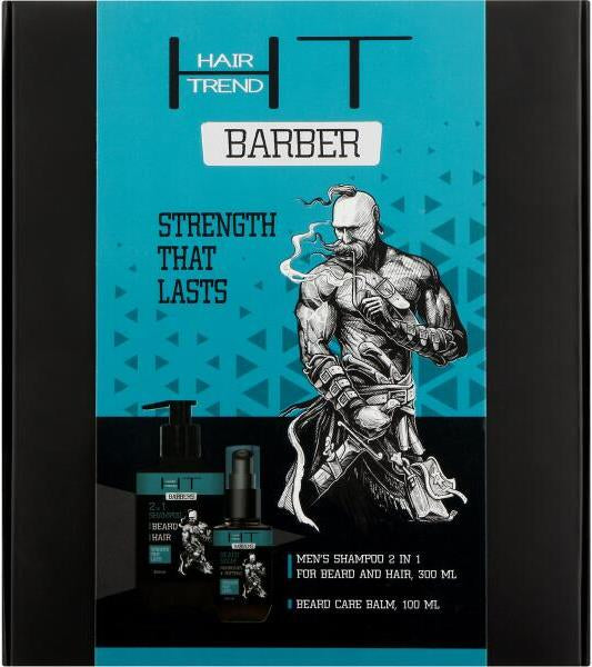 Hair Trend Barbers Men's Beard Care Gift Set: Shampoo 300 mL & Balm 100 mL