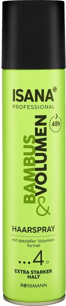 Isana Bamboo & Volume Hair Spray Hold 4, 250 mL