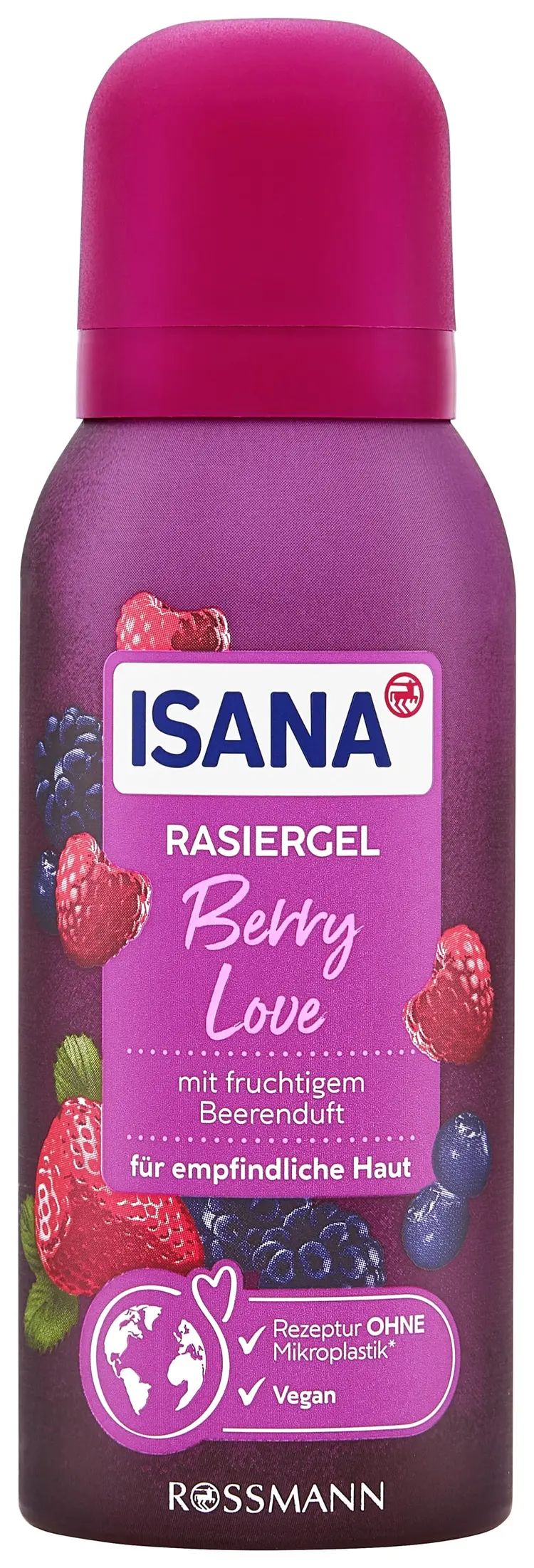 Isana Women's Shaving Gel Berry Love, 75 mL