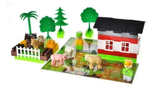 Blocks&Steps QB300-005 3-in-1 Fanny Farm Building Set, 79 pcs