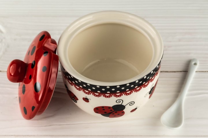 Ladybug 2242-17 Ceramic Sugar Bowl with Spoon, 450 mL - Image 4