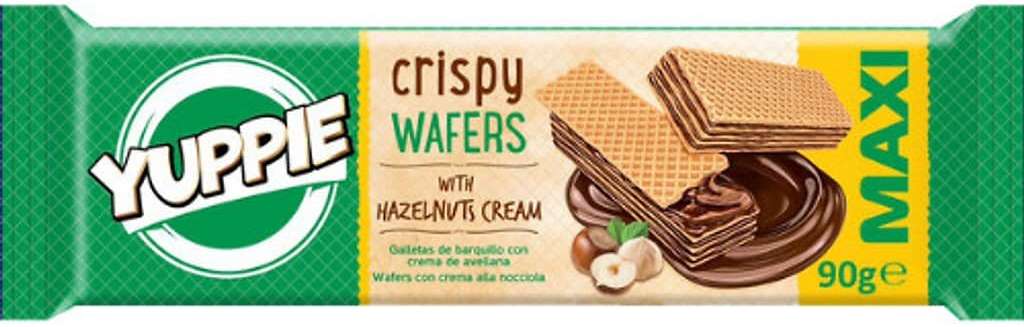 Yuppie Hazelnut Cream Wafers, 90 g